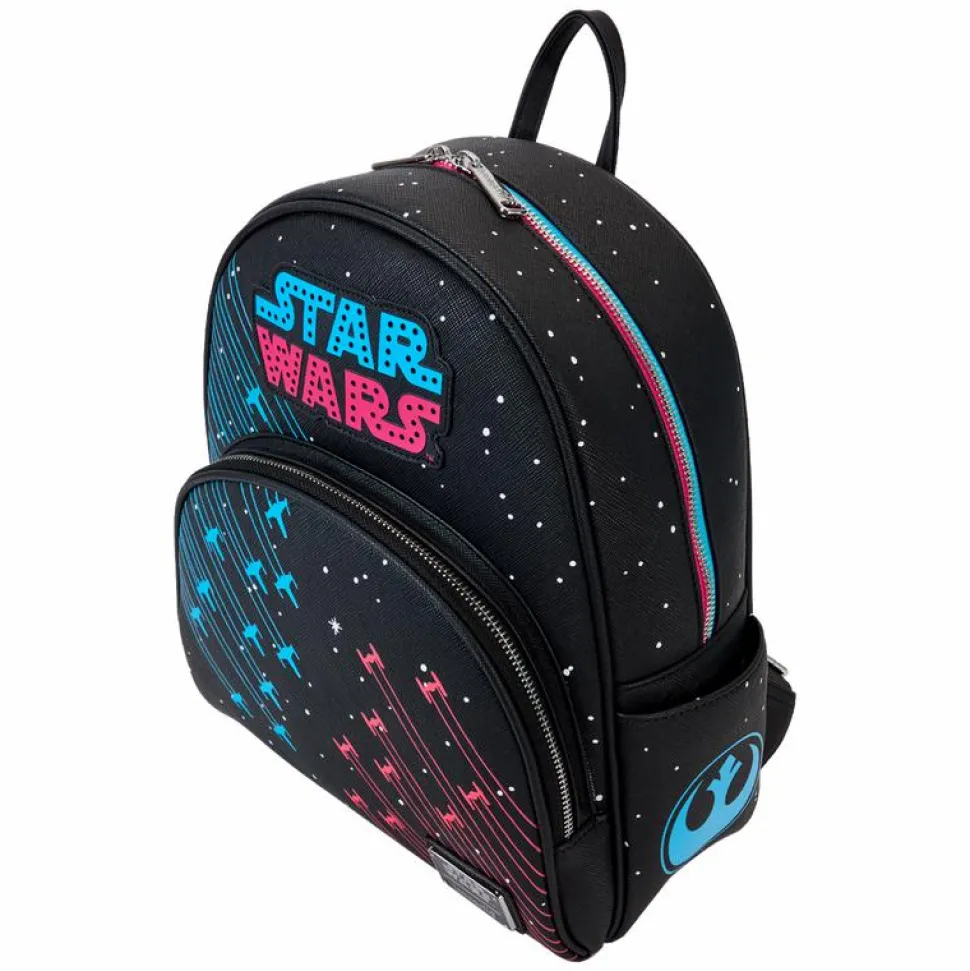 Star Wars - Rebels VS Empire Galactic Glow in the Dark Light Up 13" Faux Leather Mini Backpack