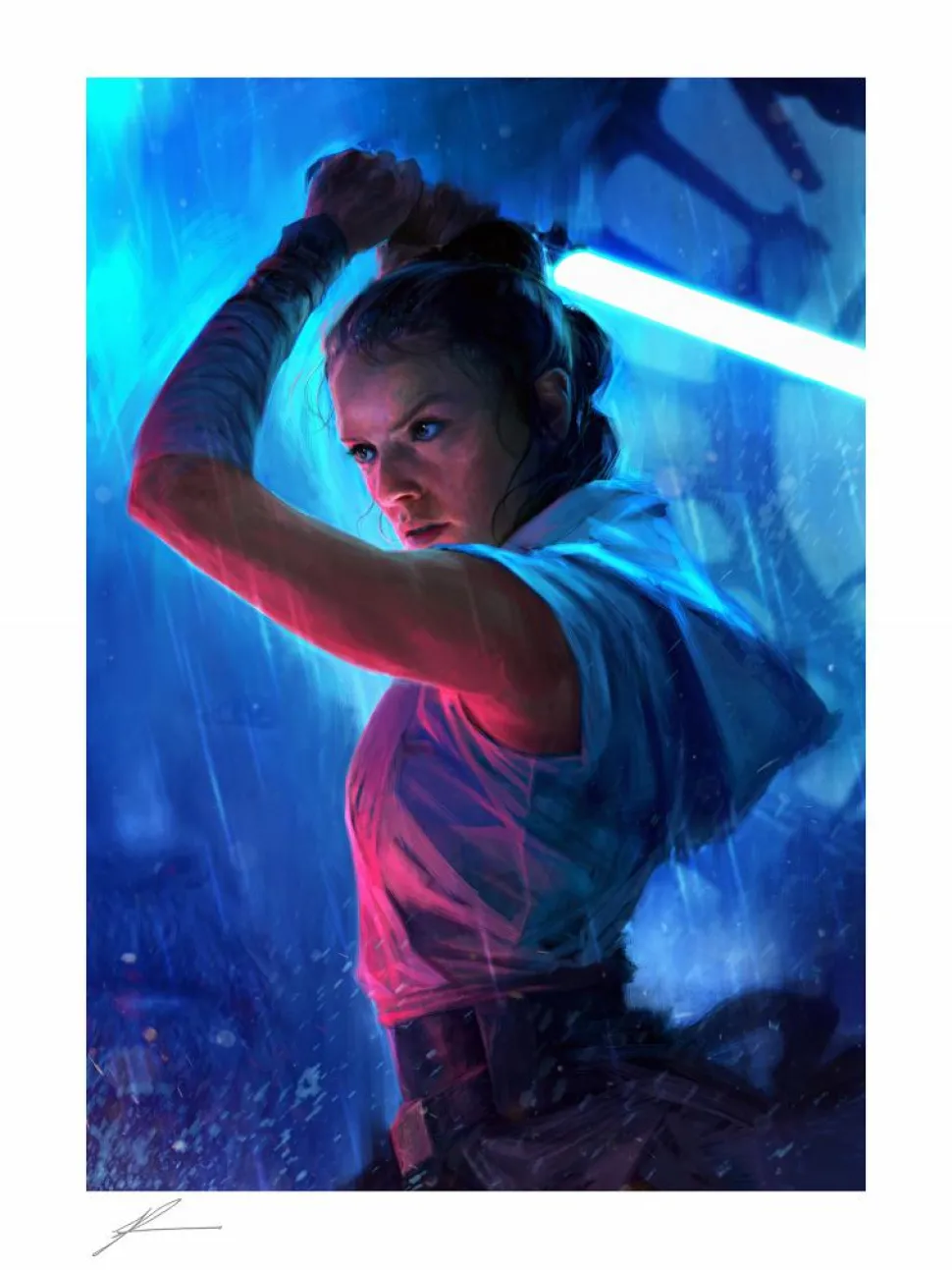 Star Wars - The Duel: Rey Fine Art Print by Richard Luong