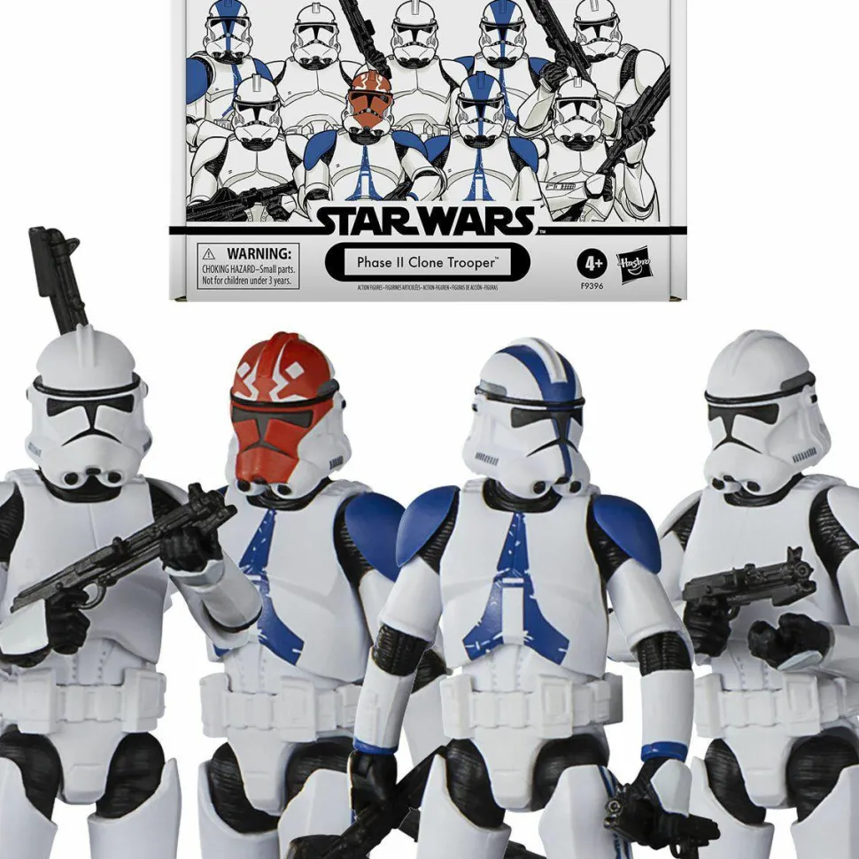 Star Wars: Ahsoka - Phase II Clone Trooper Vintage Collection Kenner 3.75" Scale Action Figure 4-Pack