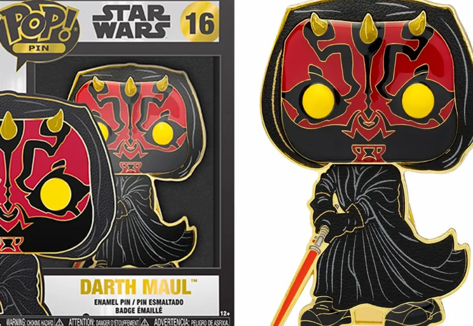 Star Wars Episode I: The Phantom Menace - Darth Maul, Anakin, Sebulba & Queen Amidala 4" Pop! Enamel Pin Bundle (Set of 4)