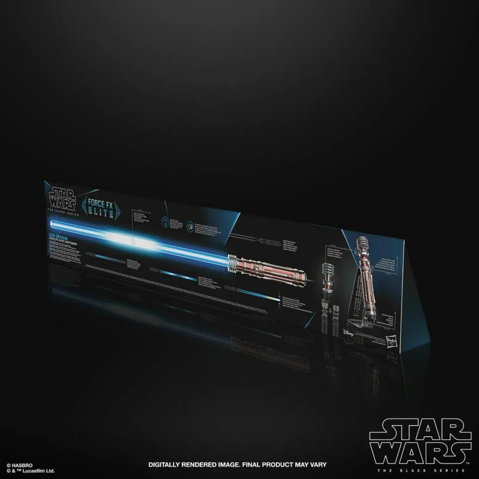 Star Wars Episode IX: The Rise of Skywalker - Leia Organa Black Series Force FX Elite Lightsaber 1:1 Scale Life-Size Prop Replica