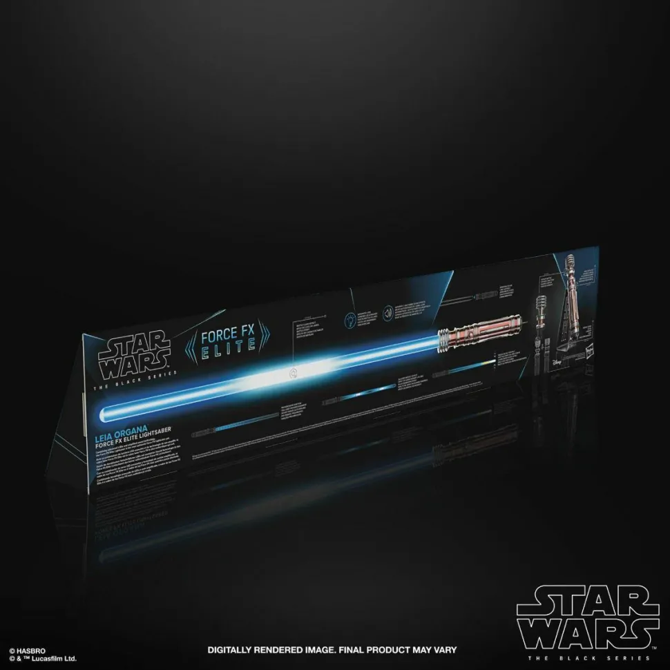 Star Wars Episode IX: The Rise of Skywalker - Leia Organa Black Series Force FX Elite Lightsaber 1:1 Scale Life-Size Prop Replica