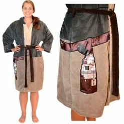 Star Wars Episode VII: The Force Awakens - Rey Resistance Hooded Fleece Bathrobe / Dressing Gown (One Size Fits Most)