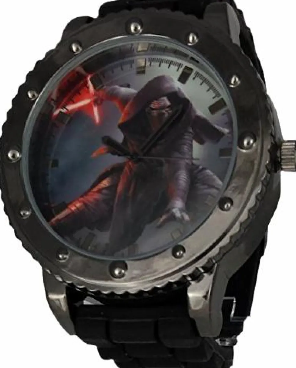 Star Wars Episode VII: The Force Awakens - Kylo Ren Black Silicone Strap Watch