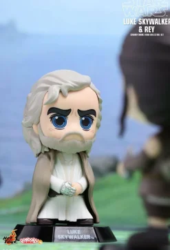 Star Wars Episode VII: The Force Awakens - Luke Skywalker & Rey Cosbaby 3.75” Hot Toys Bobble Head Figure 2-Pack