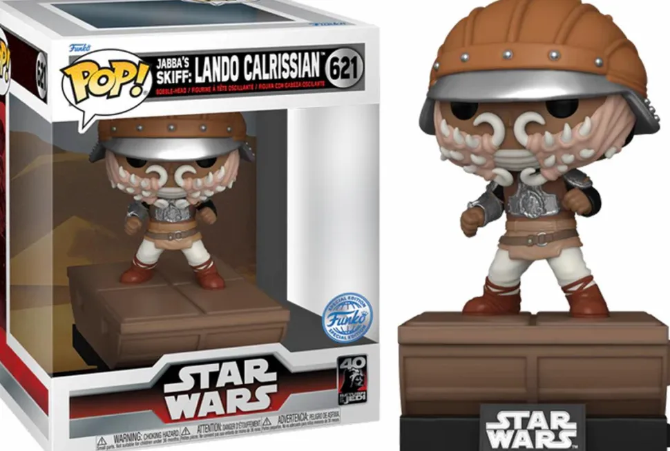 Star Wars: Return of the Jedi - Lando Calrissian on Jabba's Skiff Deluxe Build-A-Scene Pop! Vinyl Figure