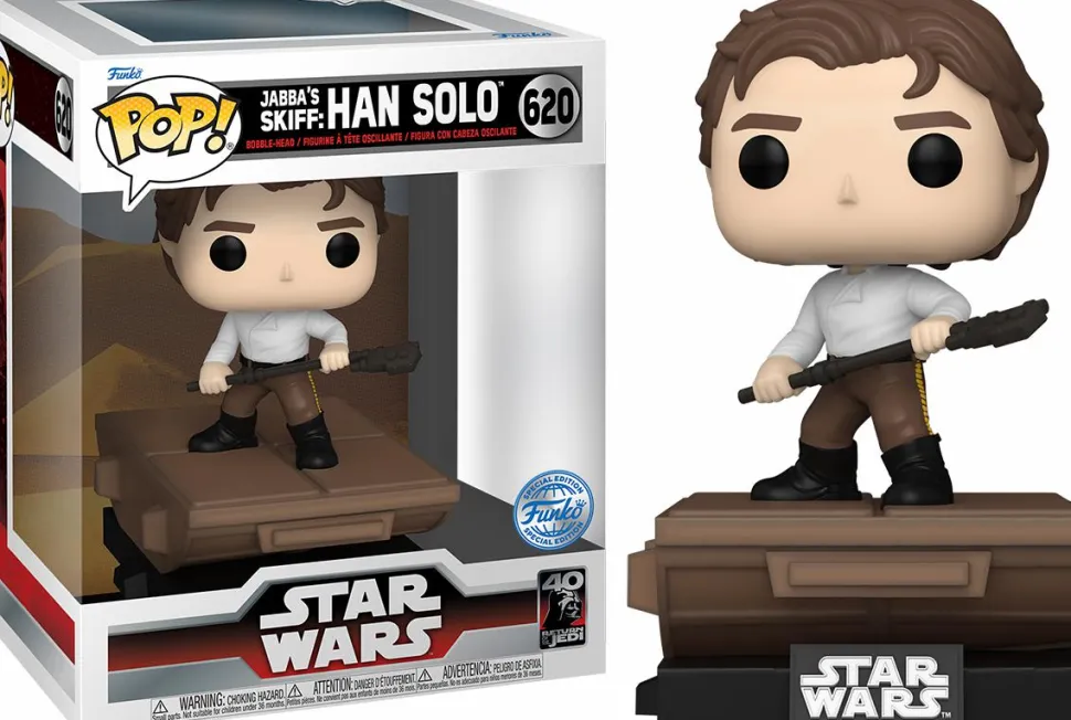 Star Wars: Return of the Jedi - Han Solo on Jabba's Skiff Deluxe Build-A-Scene Pop! Vinyl Figure