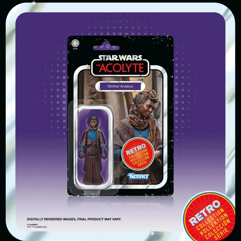 Star Wars: The Acolyte - Mother Aniseya, Yord Fandar, Mae, Master Sol, Osha Aniseya & Jecki Lon Retro Collection Kenner 3.75" Action Figure 6-Pack