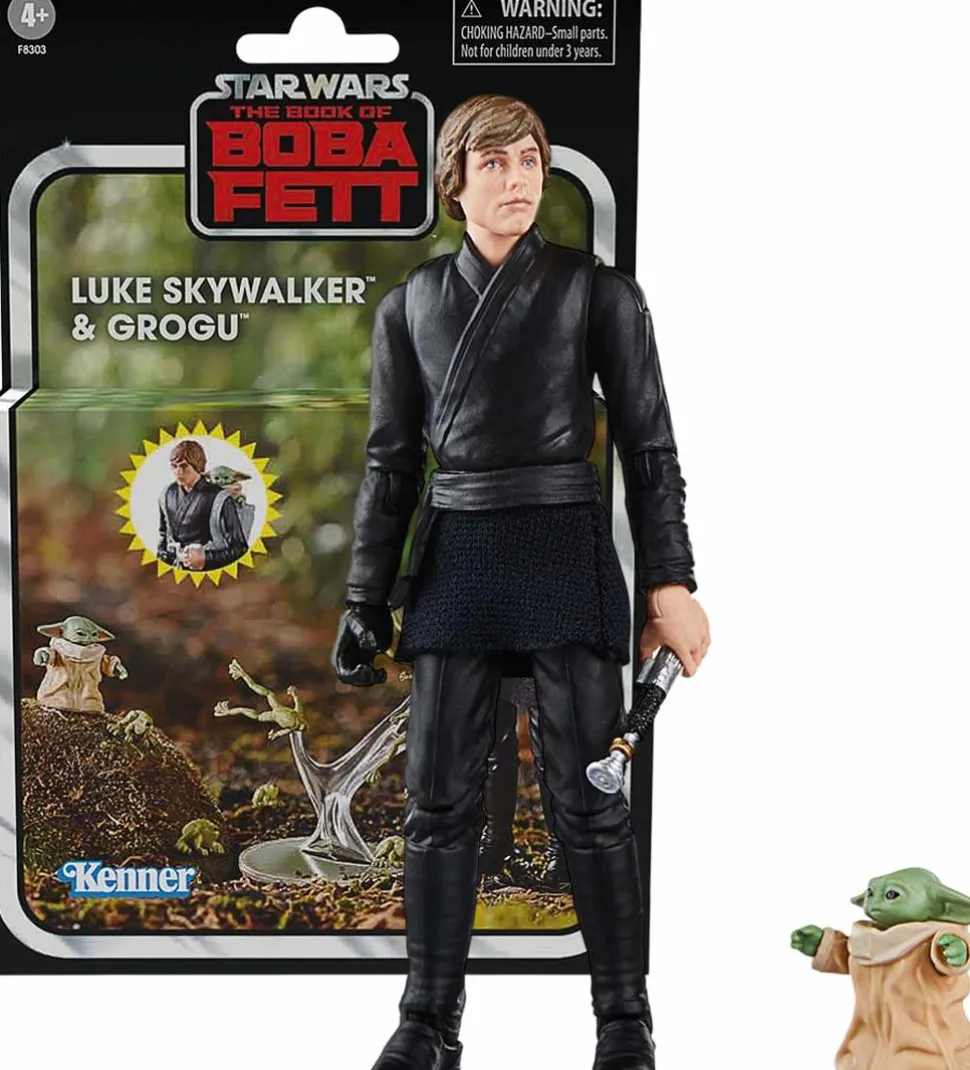 Star Wars: The Book of Boba Fett - Luke Skywalker & Grogu Vintage Collection Kenner Deluxe 3.75" Scale Action Figure 2-Pack