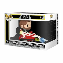 Star Wars: The Clone Wars - Obi-Wan Kenobi in Delta-7 Jedi Starfighter Pop! Rides Vinyl Figure