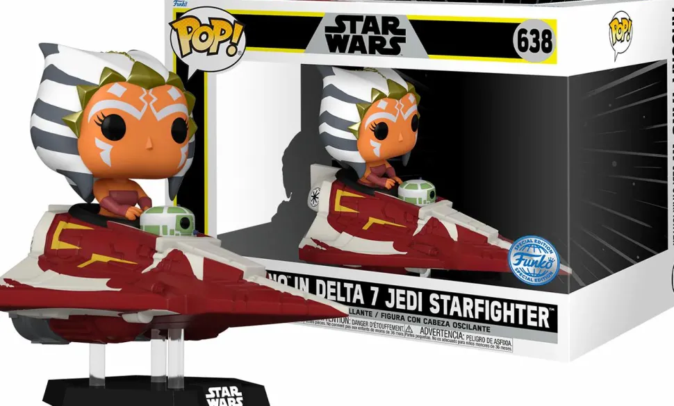 Star Wars: The Clone Wars - Ahsoka Tano in Delta-7B Jedi Starfighter Pop! Rides Vinyl Figure