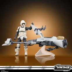 Star Wars: The Mandalorian - Speeder Bike with Scout Trooper & Grogu Vintage Collection Kenner 3.75