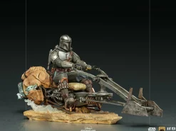 Star Wars: The Mandalorian - The Mandalorian on Speeder Bike 1/10th Scale Statue