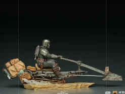 Star Wars: The Mandalorian - The Mandalorian on Speeder Bike 1/10th Scale Statue