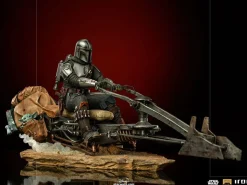 Star Wars: The Mandalorian - The Mandalorian on Speeder Bike 1/10th Scale Statue