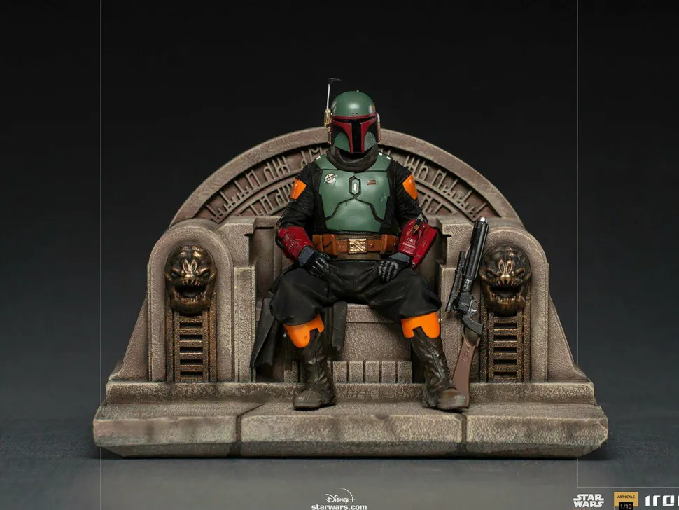 Star Wars: The Mandalorian - Boba Fett on Throne Deluxe 1/10th Scale Statue