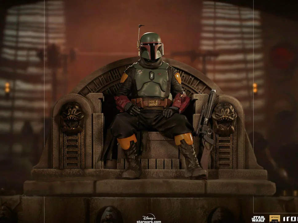 Star Wars: The Mandalorian - Boba Fett on Throne Deluxe 1/10th Scale Statue