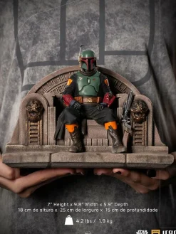 Star Wars: The Mandalorian - Boba Fett on Throne Deluxe 1/10th Scale Statue