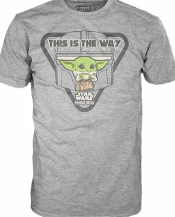 Star Wars: The Mandalorian - Grogu This Is The Way SuperCute Unisex Grey T-Shirt
