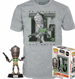 Star Wars: The Mandalorian - IG-11 with The Child (Baby Yoda) Pop! Vinyl Figure & T-Shirt Box Set