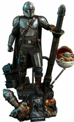 Star Wars: The Mandalorian - The Mandalorian & The Child Deluxe 1/4 Scale Hot Toys Action Figure 2-Pack (Battery Compliant)