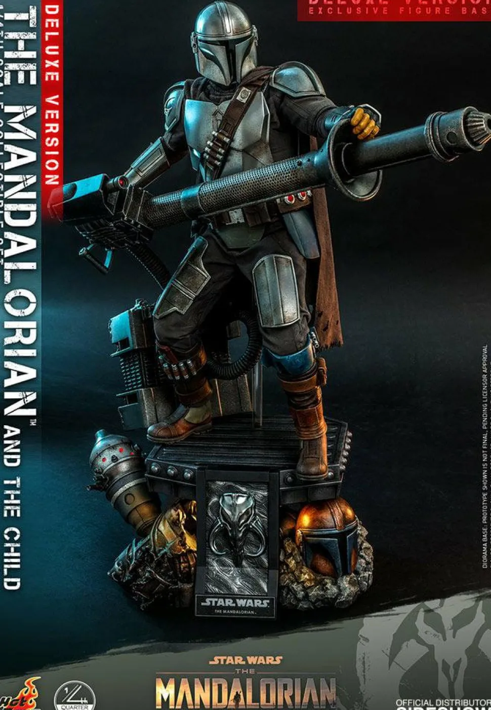 Star Wars: The Mandalorian - The Mandalorian & The Child Deluxe 1/4 Scale Hot Toys Action Figure 2-Pack (Battery Compliant)