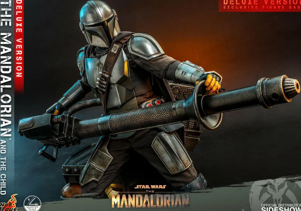 Star Wars: The Mandalorian - The Mandalorian & The Child Deluxe 1/4 Scale Hot Toys Action Figure 2-Pack (Battery Compliant)