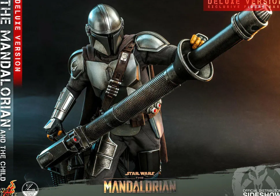 Star Wars: The Mandalorian - The Mandalorian & The Child Deluxe 1/4 Scale Hot Toys Action Figure 2-Pack (Battery Compliant)