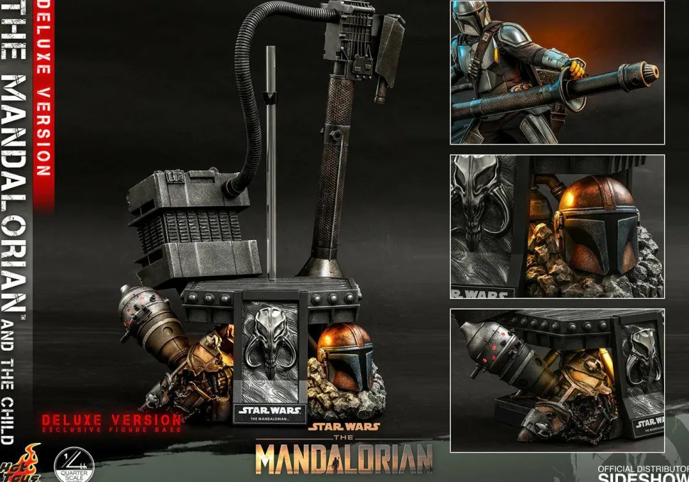 Star Wars: The Mandalorian - The Mandalorian & The Child Deluxe 1/4 Scale Hot Toys Action Figure 2-Pack (Battery Compliant)
