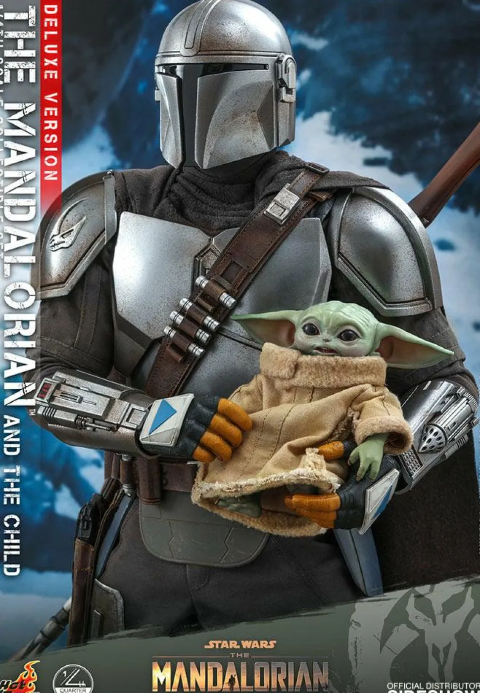 Star Wars: The Mandalorian - The Mandalorian & The Child Deluxe 1/4 Scale Hot Toys Action Figure 2-Pack (Battery Compliant)
