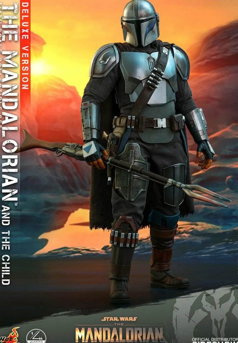Star Wars: The Mandalorian - The Mandalorian & The Child Deluxe 1/4 Scale Hot Toys Action Figure 2-Pack (Battery Compliant)