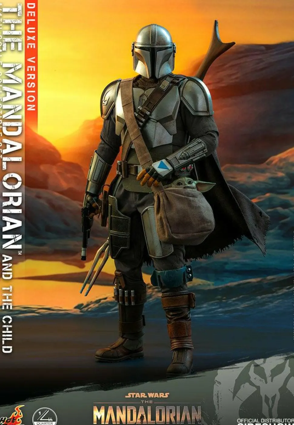 Star Wars: The Mandalorian - The Mandalorian & The Child Deluxe 1/4 Scale Hot Toys Action Figure 2-Pack (Battery Compliant)