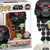 Star Wars: The Mandalorian - Dark Trooper with Grogu Glow in the Dark Pop! Vinyl Figure