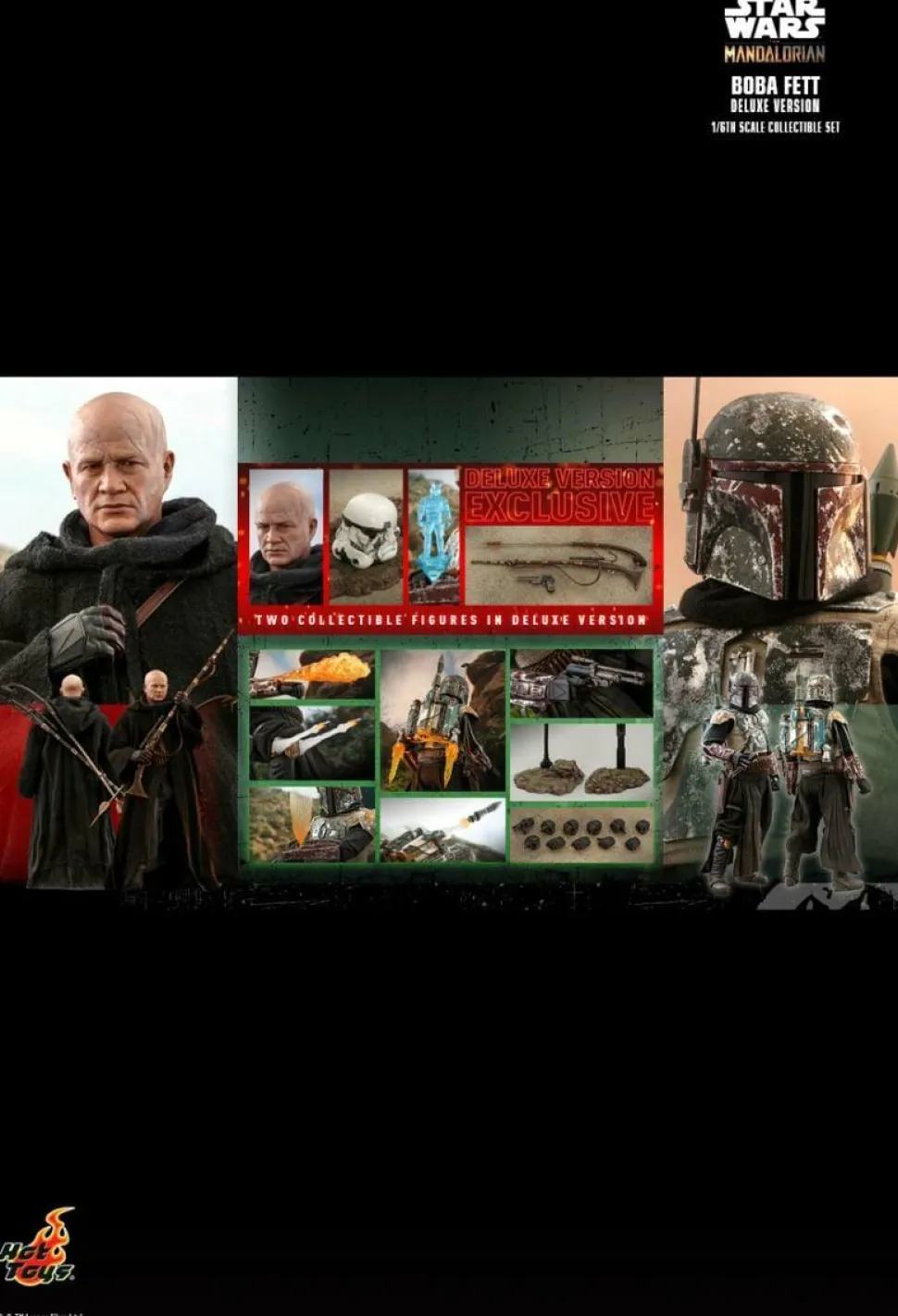 Star Wars: The Mandalorian - Boba Fett Deluxe 1/6th Scale Hot Toys Action Figure 2-Pack