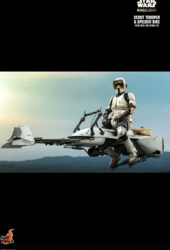 Star Wars: The Mandalorian - Scout Trooper with Speeder Bike 1/6th Scale Hot Toys Action Figure Set