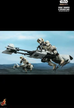 Star Wars: The Mandalorian - Scout Trooper with Speeder Bike 1/6th Scale Hot Toys Action Figure Set