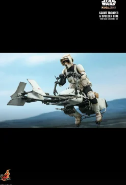 Star Wars: The Mandalorian - Scout Trooper with Speeder Bike 1/6th Scale Hot Toys Action Figure Set