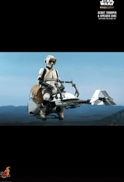 Star Wars: The Mandalorian - Scout Trooper with Speeder Bike 1/6th Scale Hot Toys Action Figure Set