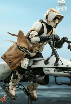 Star Wars: The Mandalorian - Scout Trooper with Speeder Bike 1/6th Scale Hot Toys Action Figure Set