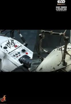 Star Wars: The Mandalorian - Scout Trooper with Speeder Bike 1/6th Scale Hot Toys Action Figure Set