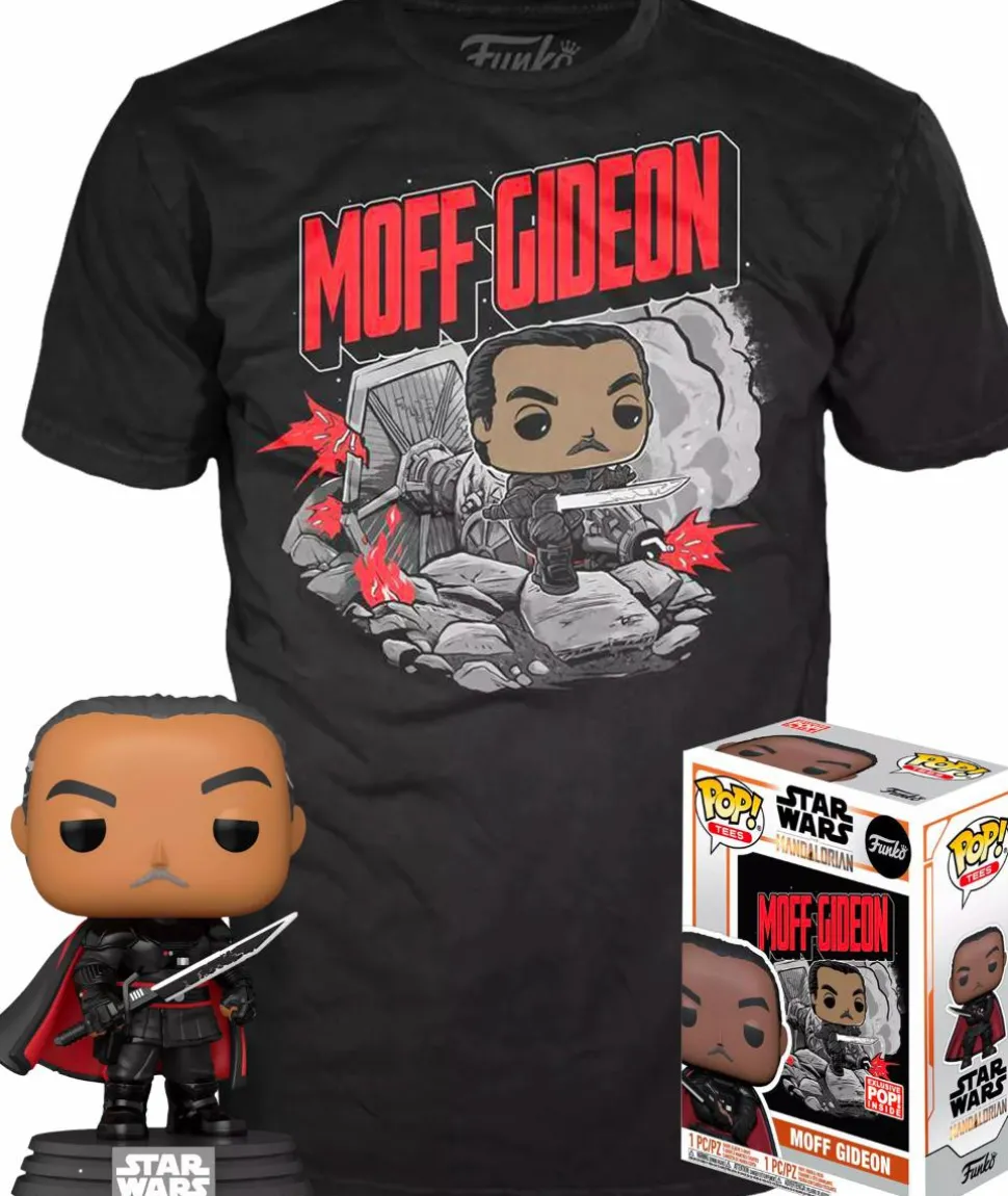 Star Wars: The Mandalorian - Moff Gideon Glow in the Dark Pop! Vinyl Figure & T-Shirt Box Set