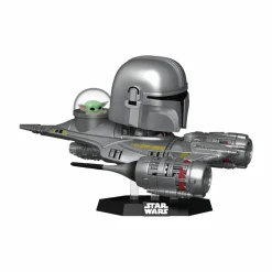 Star Wars: The Mandalorian - The Mandalorian in N1 Starfighter (with Grogu) Pop! Rides Vinyl Figure