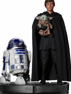 Star Wars: The Mandalorian - Luke Skywalker, R2-D2 & Grogu 1/4 Scale Legacy Statue