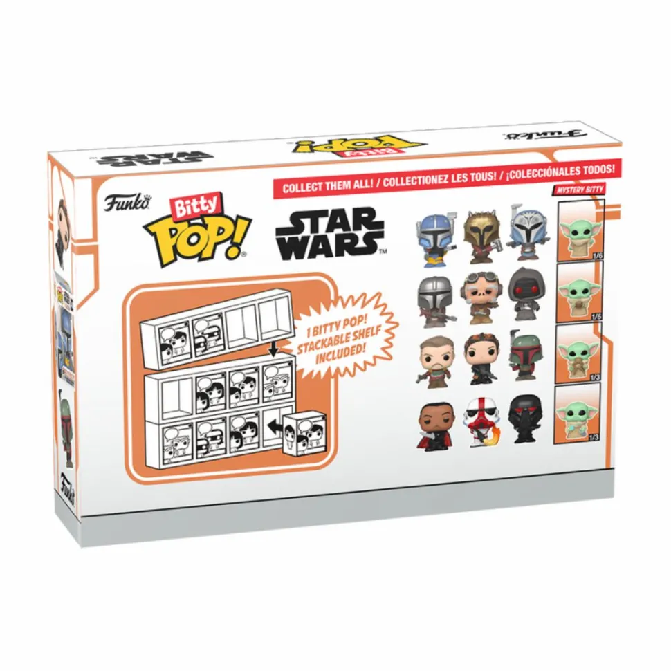 Star Wars: The Mandalorian - The Mandalorian, Kuiil, Offworld Jawa & Mystery Bitty Pop! Vinyl Figure 4-Pack