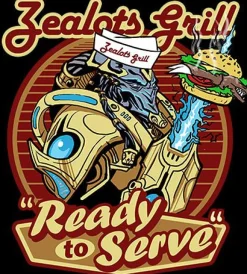 StarCraft - Protoss Zealot's Grill Ready To Serve Male T-Shirt