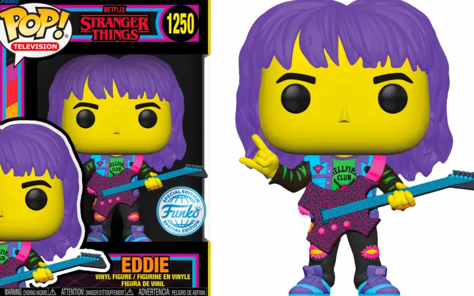 Stranger Things 4 - Eddie with Guitar Blacklight Pop! Vinyl Figure