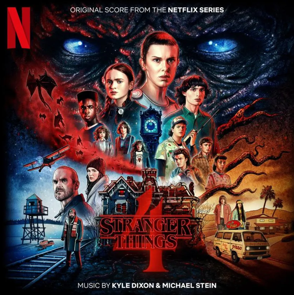 Stranger Things 4 - Original Score From The Netflix Series Volume 01 by Kyle Dixon & Michael Stein 2xLP Vinyl Record (Clear / Blue Coloured Vinyl)