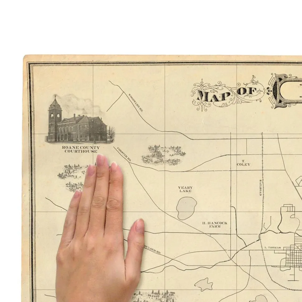 Stranger Things - Dry Erase Hawkins Map Peel and Stick Giant Wall Decals