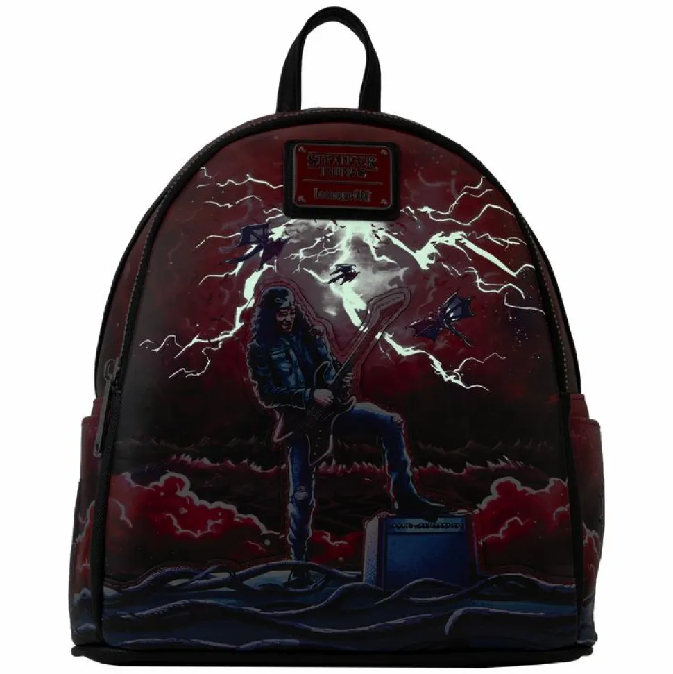 Stranger Things - Eddie Tribute Glow in the Dark 10" Faux Leather Mini Backpack