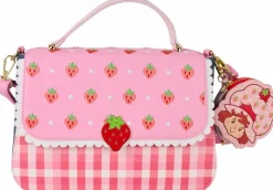 Strawberry Shortcake - Denim 8" Faux Leather Crossbody Bag with Coin Purse